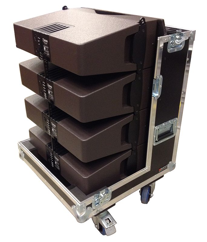 L`Acoustics 4 stk KIVA - Flightcase