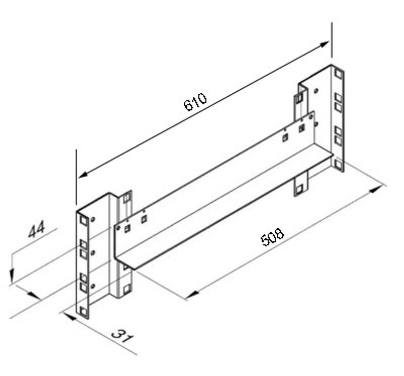 Penn Elcom Supportskinner til Rack