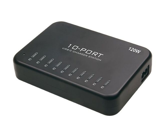 Hovedbilde 10 Port USB-C Lader 200w