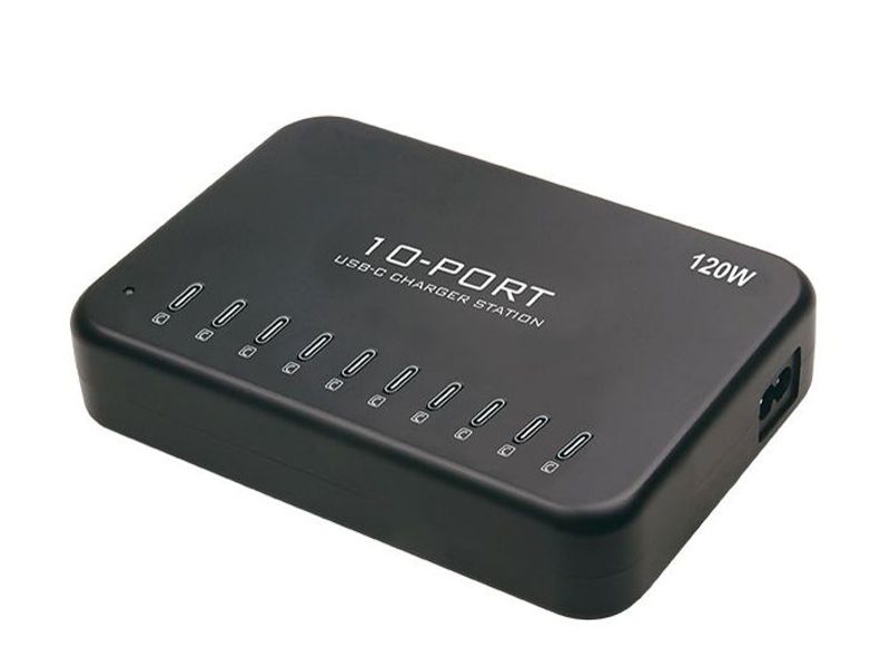 10 Port USB-C Lader 200w
